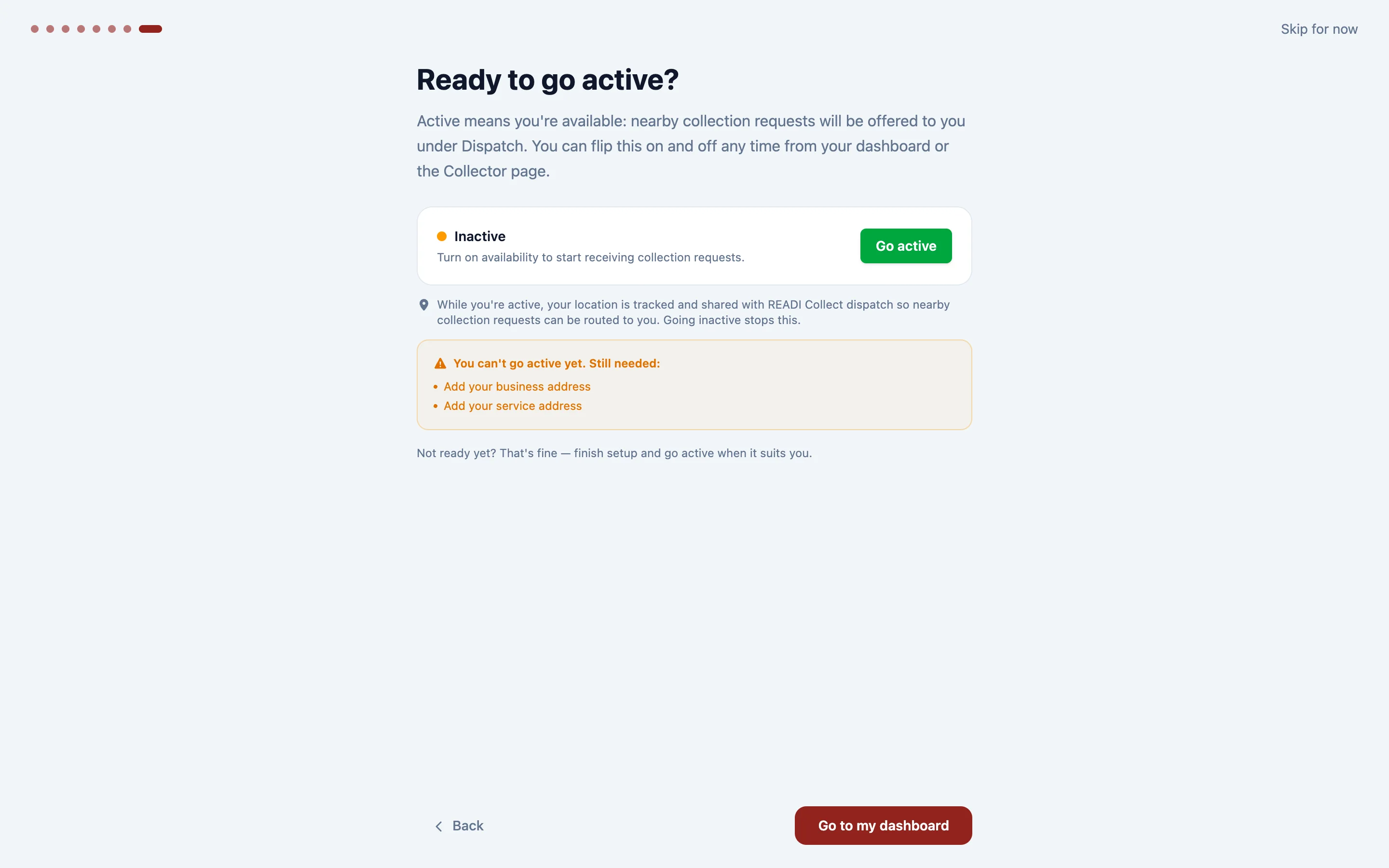Click Go active