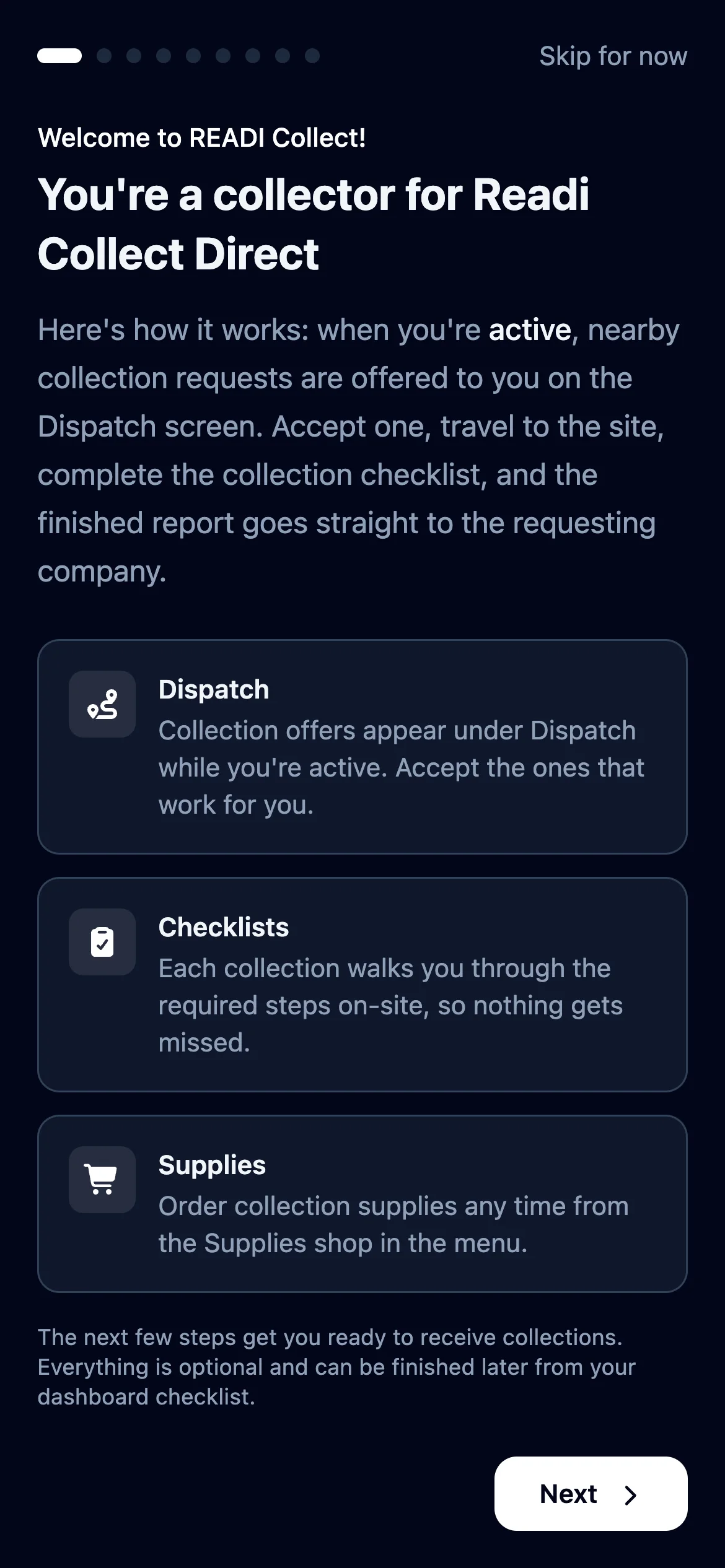Read what the job looks like, then click Next