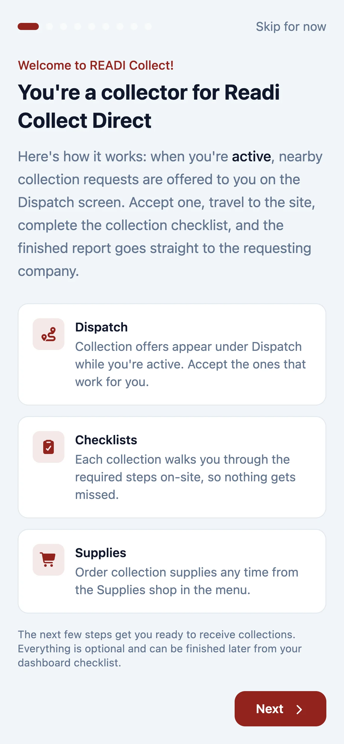 Read what the job looks like, then click Next