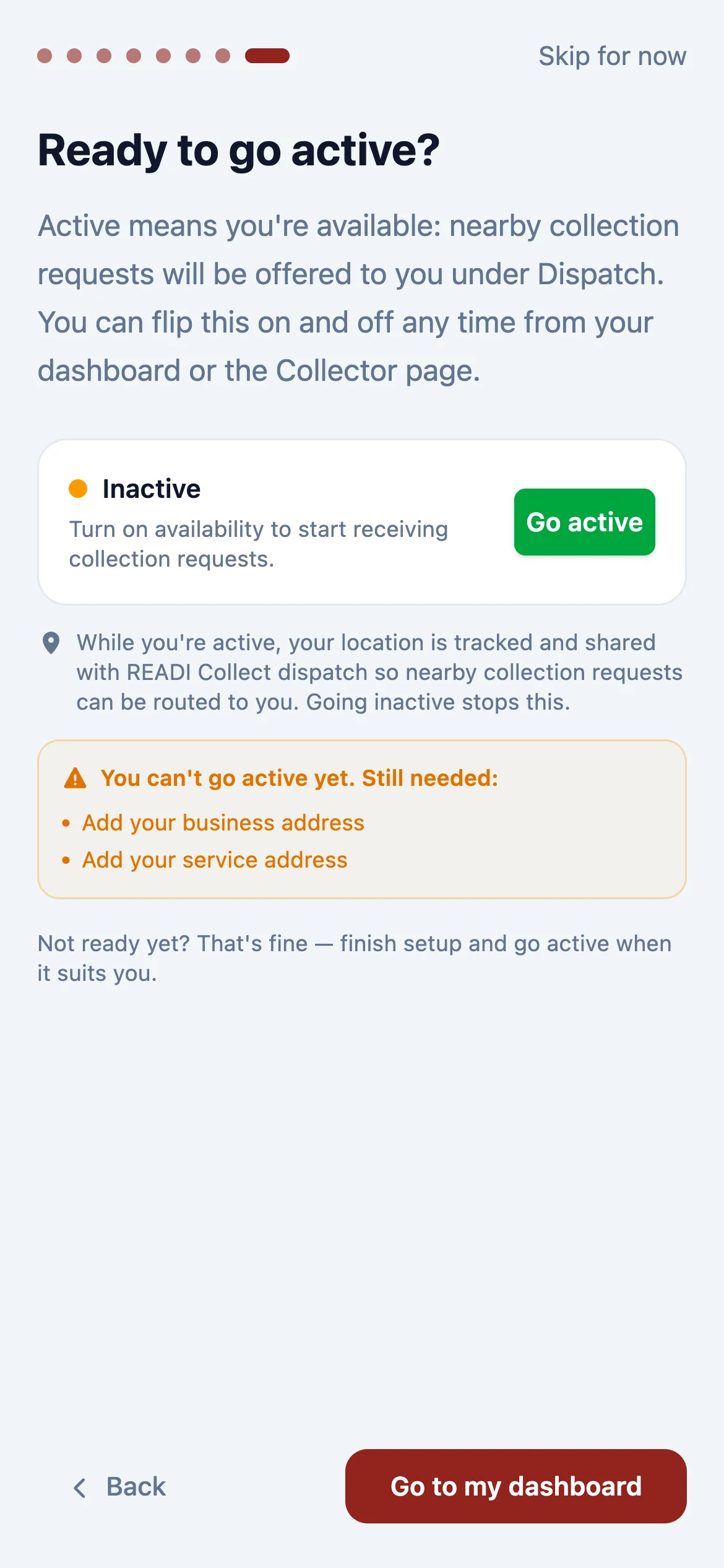Click Go active