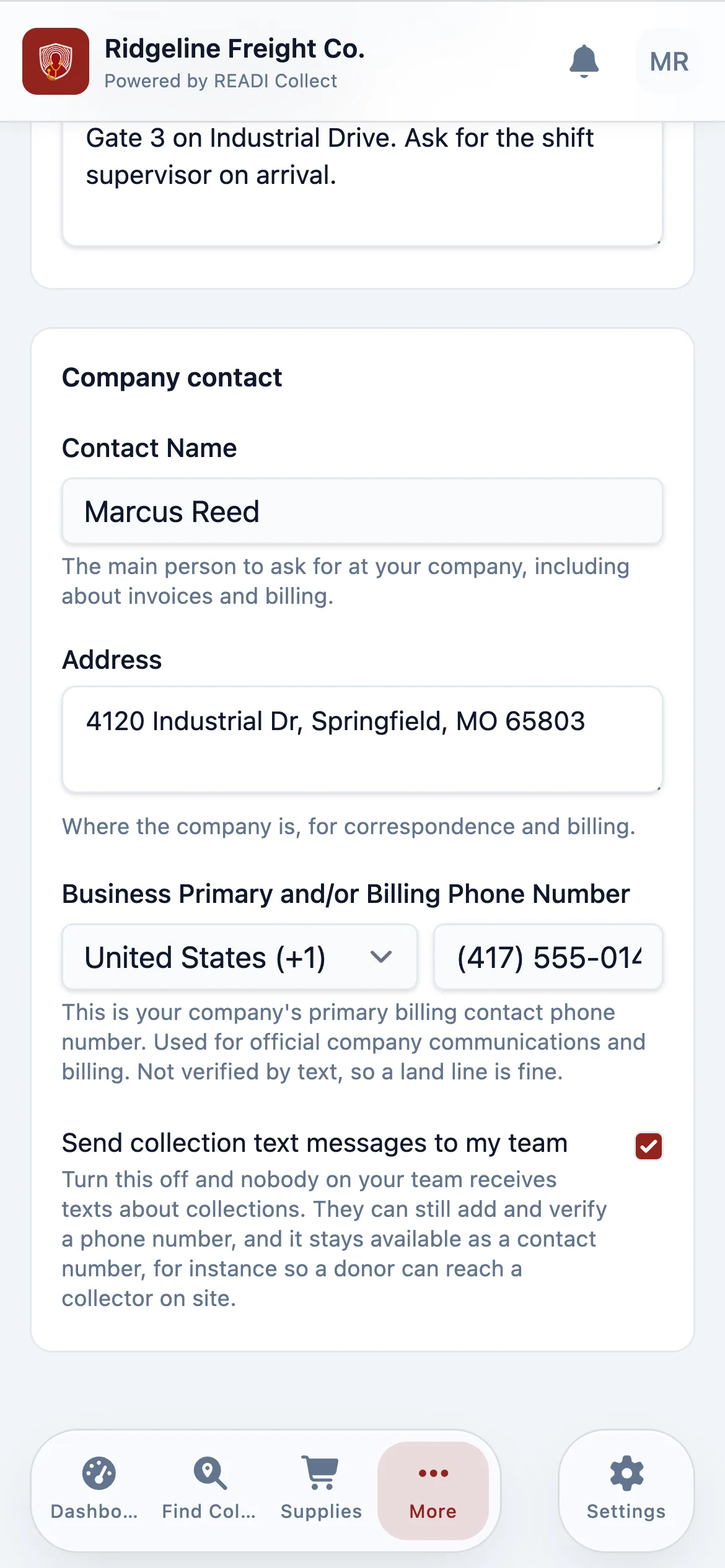 Add your company contact