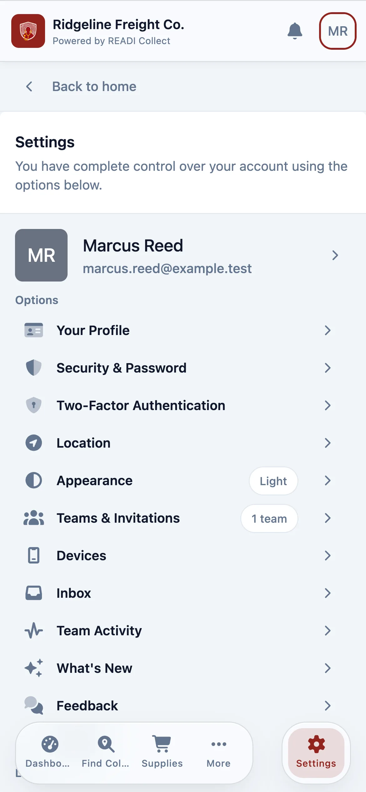 Click Settings