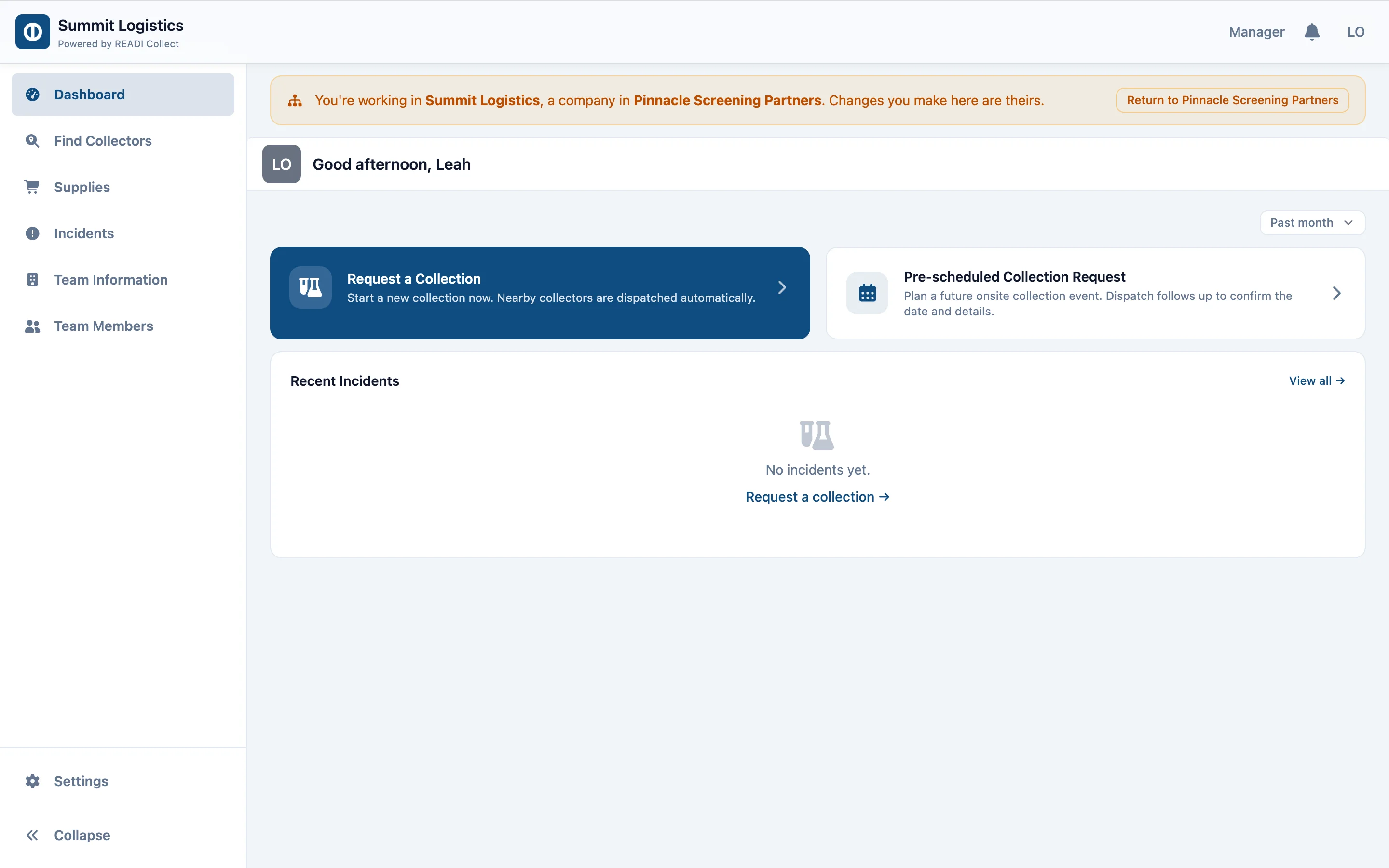 Click Switch to this company on a subaccount