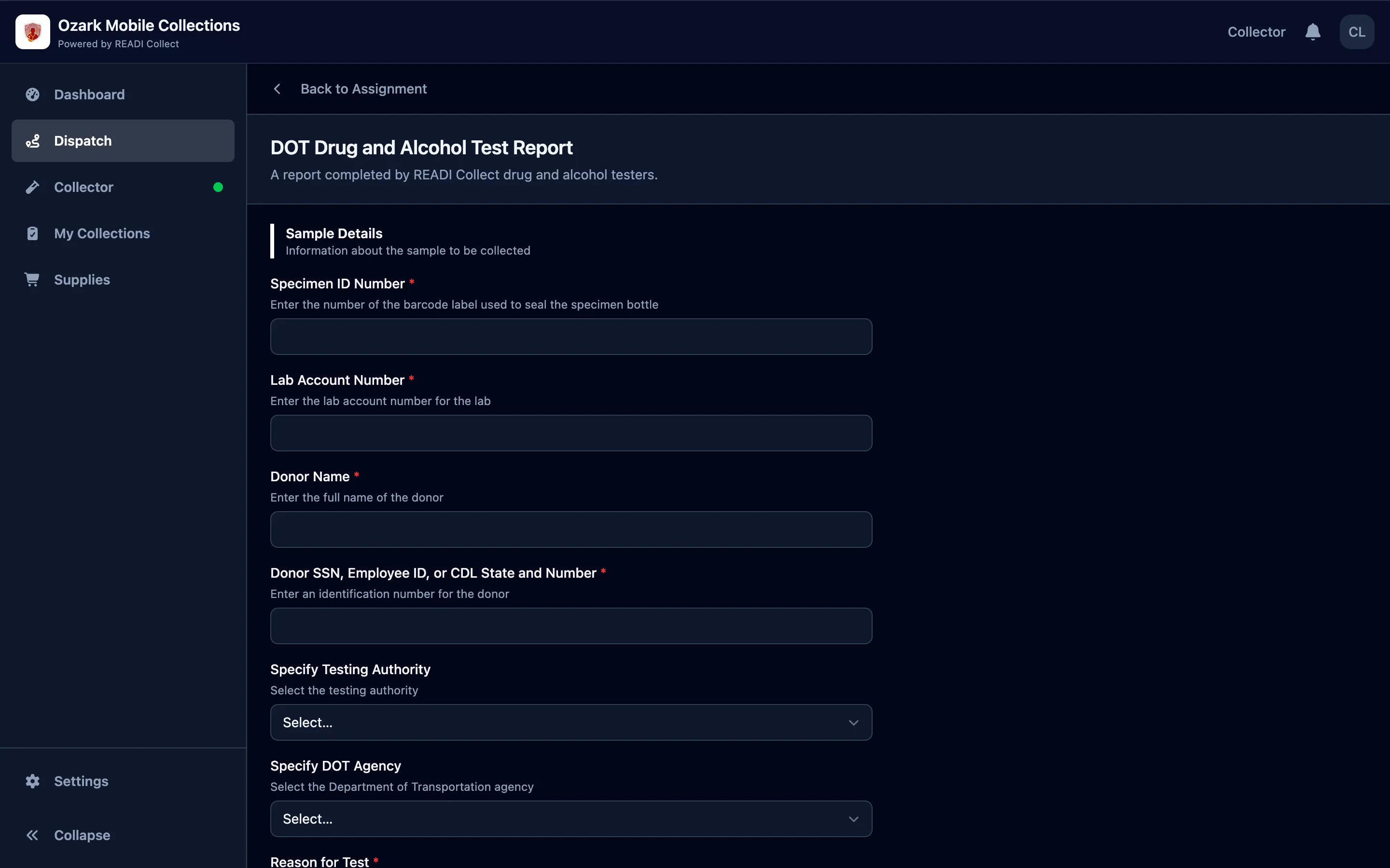 Open the report and work through it
