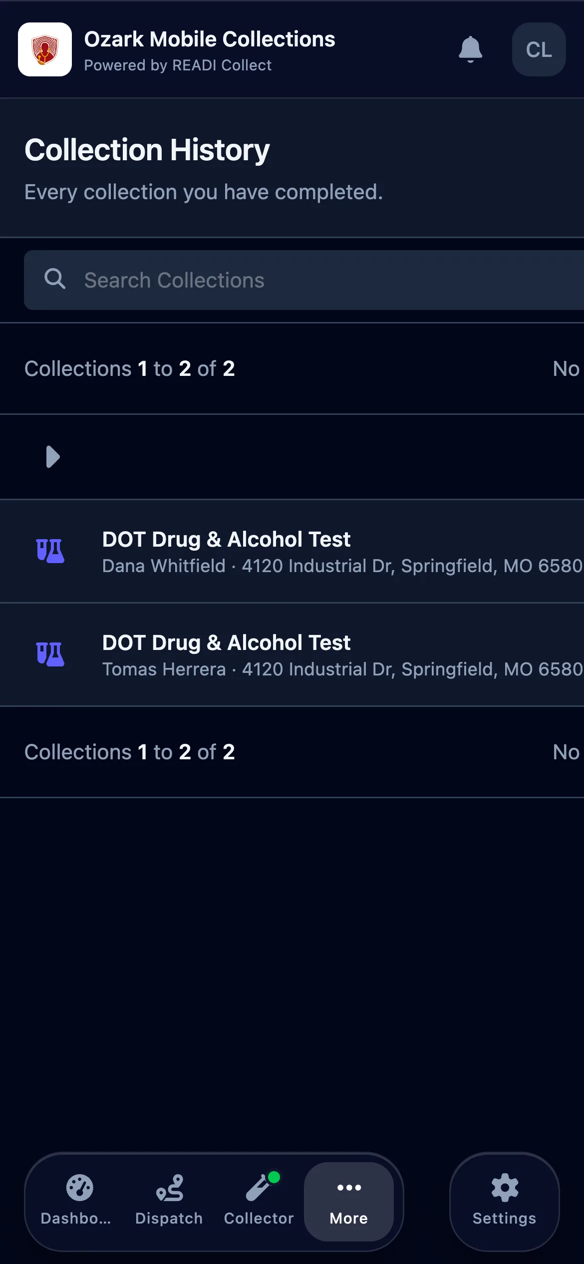 Find it later in Collection History