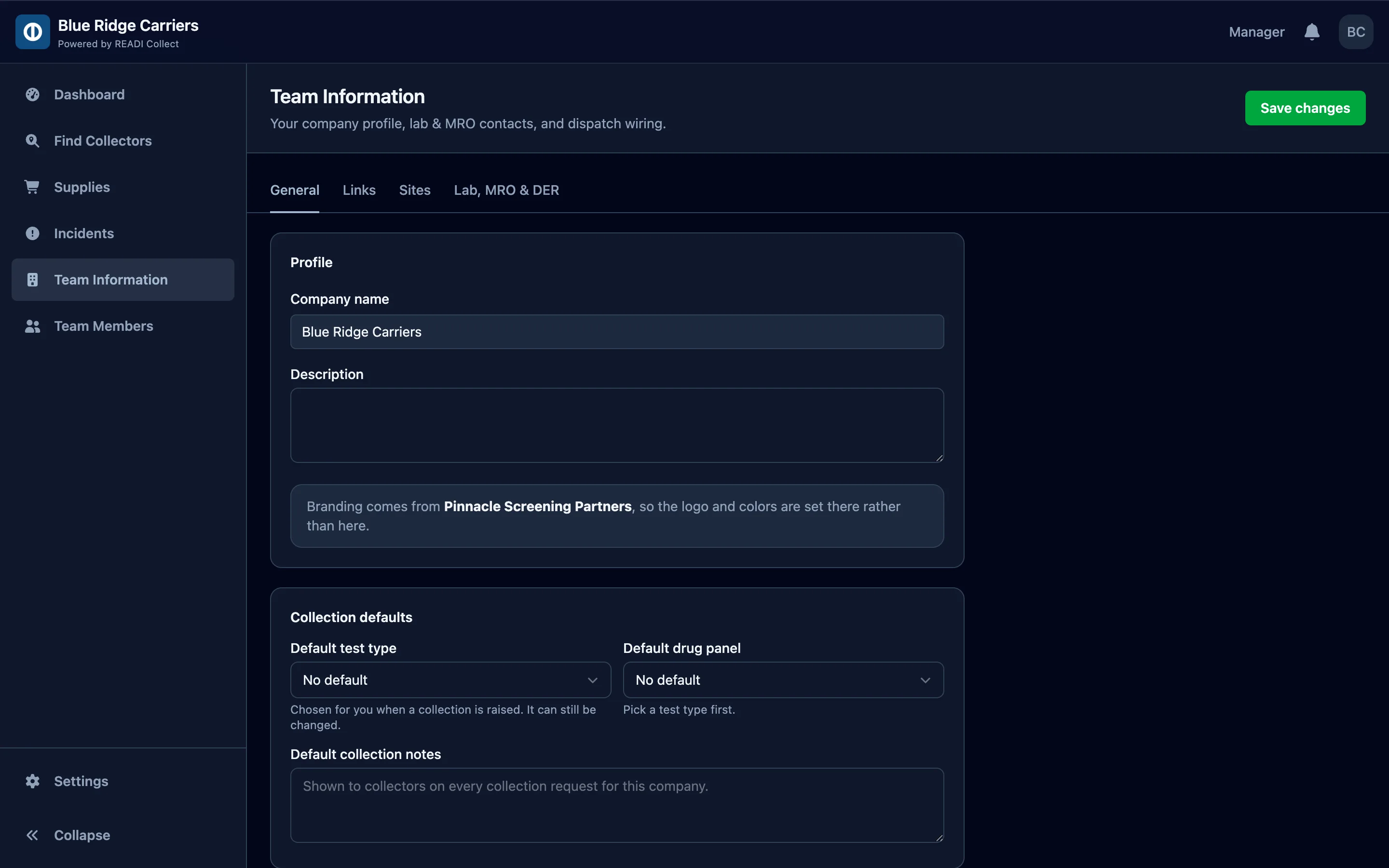 Open their Team Information